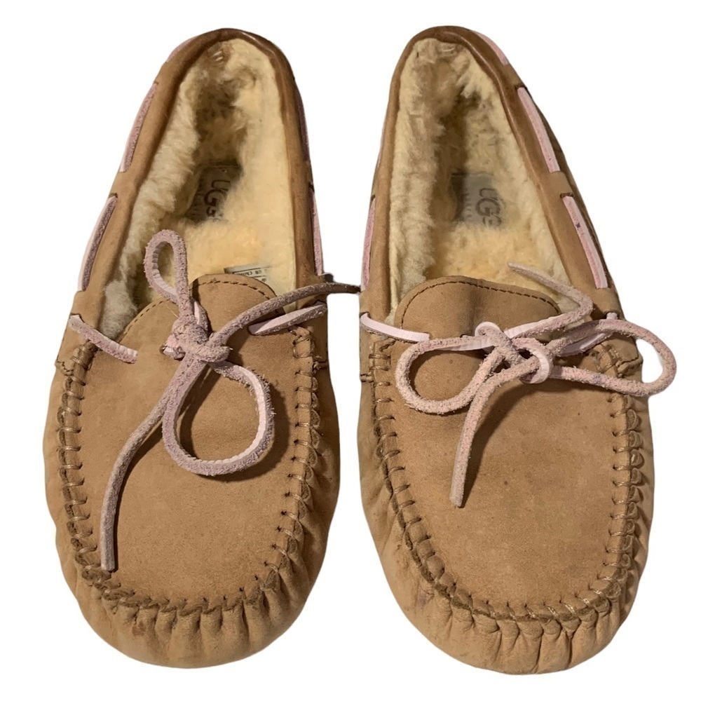 UGG DAKOTA Womens Suede Indoor/Outdoor Moccasin Slippers TOBACCO Size 5